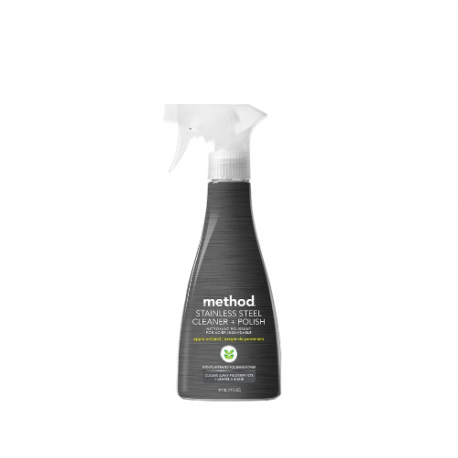Method Products 01919 Stainless Steel Cleaner + Polish, Apple Orchard, 14-oz