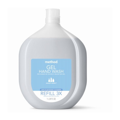 Method Products 32810 Naturally-Derived Gel Hand Soap Refill, 34-oz.