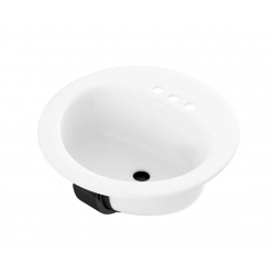 Bootz 021-2435-00 Laurel 19 x 19 Porcelain Enamel Studmount Sink in White