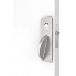 Accurate Lock & Hardware CH 9100BL Ligature Resistant Crescent Mortise Set, Beveled Safety Latch
