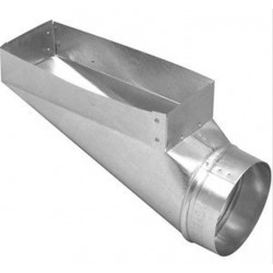 Imperial GV0668 HVAC Register End Boot, Galvanized, 4 x 12 to 6 in