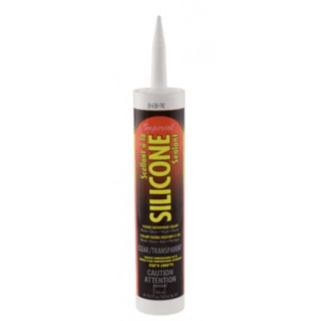 Imperial KK0203 High-Temp Silicone Sealant, Clear, 10.3-oz.