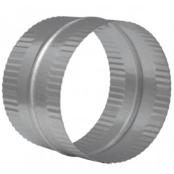 Imperial GV1 HVAC Duct Pipe Connector, Round, Crimped Ends, Galvanized