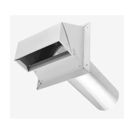 Imperial VT0501-B Dryer Vent Hood, Commercial Grade With 12 in Tail Pipe, White, 4 in