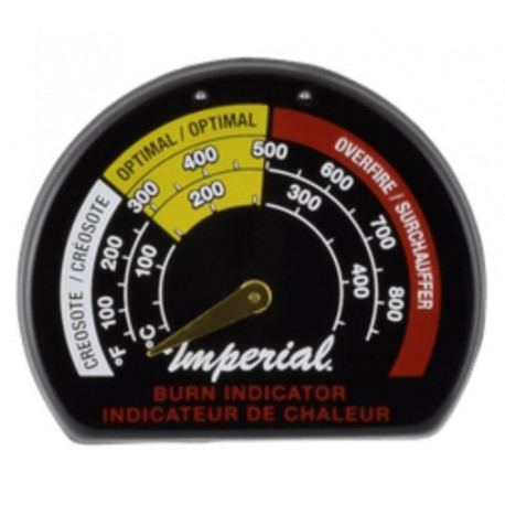 Imperial BM0135 Stove Pipe Thermometer, Black
