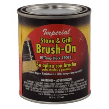 Imperial CH0134 Black Stove/Grille Brush-On Paint 16-oz.