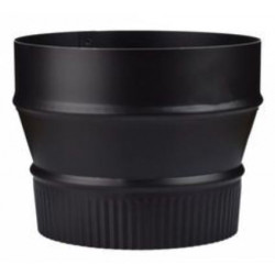 Imperial BM007 Black Stove Pipe Reducer, Small End Crimp, 24-Gauge