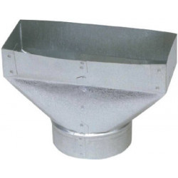 Imperial GV0 HVAC Register Boot, Galvanized, 30-Gauge