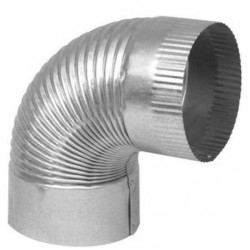 Imperial GV1811 HVAC Duct Pipe Elbow, Corrugated, 24 Gauge, 6 in