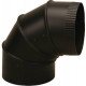 Imperial BM0346 Adjustable Stove-Pipe Elbow, Black, 28 Gauge, 4 in