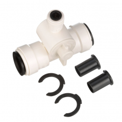 Watts 3550-1004 Plastic Tee Valve, 1/2" CTS x 1/4" OD