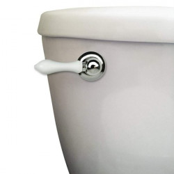 Danco 89448 Decorative Toilet Handle in Chrome with White Handle