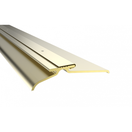 Pemko 120B-96 Interlocking Threshold w/ 61 J Hook, 4-1/2" W x 7/8" H, Mill Finish Extruded Bronze (Brass)