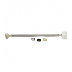 Fluidmaster B1T Toilet Connector, Braided Stainless Steel, 3/8" Compression x 7/8" Female Ballcock Thread