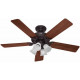 Hunter Fan Company 53067 Studio Series Ceiling Fan With Light Fixture, New Bronze, 5 Blades, 52-In.