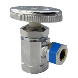 Larsen Supply Co 06-7203 1/2" Female Iron Pipe x 3/8" Compression Angle Stop