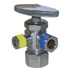 Larsen Supply Co 06-735 Compression 3-Way Angle Stop