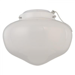 Westinghouse 77853 LED Schoolhouse Ceiling Fan Light Kit, Damp Location, White, White Opal Glass