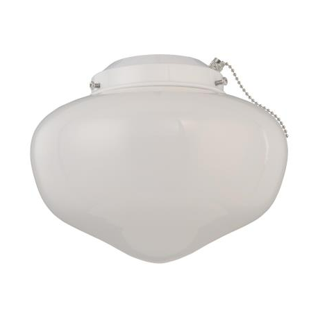 Westinghouse 77853 LED Schoolhouse Ceiling Fan Light Kit, Damp Location, White, White Opal Glass