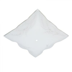 Westinghouse 81800 12" Clear Wheat Design on White Ruffled Edge Glass Diffuser