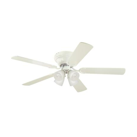 Westinghouse 72323 Contempra IV Indoor Ceiling Fan w/ Dimmable LED Light Fixture,White, 52"