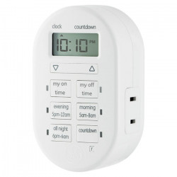 Jasco 26892-P1 MyTouchSmart Indoor Plug-In Simple Set Digital Timer, White
