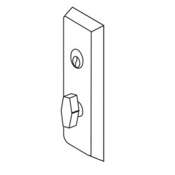ACCENTRA (formerly Yale) 603F Wide Escutcheon Trim w/ Thumbturn (Classroom) For Exit Device, Less Cylinder