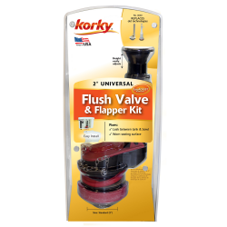 Korky 4030PK Adjustable 2" Toilet Flush Valve & Tank to Bowl Gasket Kit