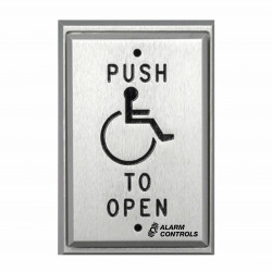 Alarm Controls PS5 Vandal Resistant Push Plate, Single Gang