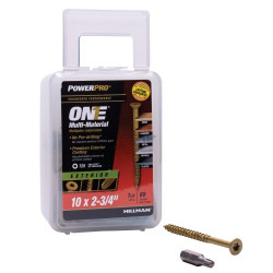 Hillman 116846 One Flat Exterior Bronze Multi Material Screws, (10 X 2-3/4") 69 Pack