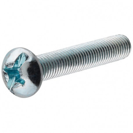Hillman 76 Stove Bolt Round Head Combination Drive with Nut, (32" Thread) 10 Pack