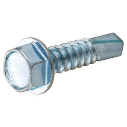 Hillman 4154 Project Center Zinc Hex Washer Head Self Drilling Screws (8-18) 75 Pack