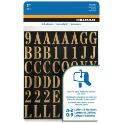 Hillman 8422 Adhesive Letter And Number Pack (1")