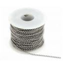 Jandorf 88444 100ft., 6, Nickel Plated Steel Beaded Chain