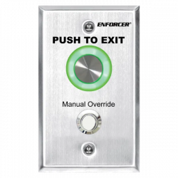 SECO-LARM SD-6276-SSVQ Piezoelectric Request-to-Exit Pushbutton w/ Single-gang with Manual Override