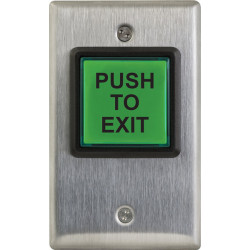 Camden Door Control CM-30E Economical One Label Push/Exit Square LED Illuminated Switch
