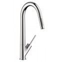 Axor 10821001 Starck 2-Spray HighArc Kitchen Faucet, Pull-Down