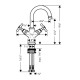Axor 16505001 HANSGROHE-16505001 Montreux 2-Handle Single-Hole Faucet, Small