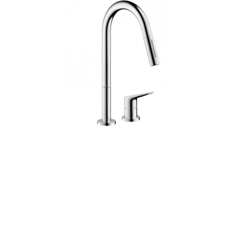 Axor 34822001 Citterio M 2-Hole Kitchen Faucet, Pull-Down