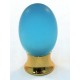 Cal Crystal Cal Crystal 101-CM019sn 101-CM Athens Collection Polyester Colored Oval Knob with Solid Brass Base