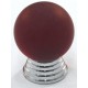 Cal Crystal Cal Crystal 106-M100pb 106-CM Athens Collection Polyester Sphere Knob with Solid Brass Base