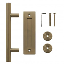 Custom Service Hardware NT.1499.02.02 8-3/4" Flush Pull / 12" Bar Pull Set, Satin Nickel