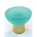 Cal Crystal Cal Crystal 113-CM002pb 113-CM Athens Collection Polyester Round Knob with Solid Brass Base