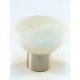 Cal Crystal Cal Crystal 113-17 113-CM Athens Collection Polyester Round Knob with Solid Brass Base