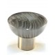 Cal Crystal Cal Crystal 113-CM011pb 113-CM Athens Collection Polyester Round Knob with Solid Brass Base