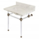 Kingston Brass KVPB3030MA Marble Console Sink with Acrylic Feet, Carrara Marble, 30"