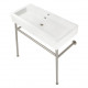 Kingston Brass VPB3917 Console Sink with Stainless Steel Legs (Single Hole), White, 39"