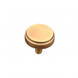 Salo Art Design MC 38 Firenza Brass Monte Carlo Round Knob, 38mm Dia.