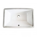 Kingston Brass LB21147 Ceramic Undermount Bathroom Sink, White, 21" Length