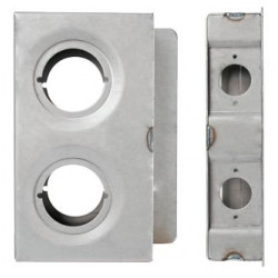 Keedex K-BXDBL234-2D 2" Wide Lock Box Dbl, 2 3/4" BS, 2 1/8" Hole, Indented to 1 3/4"
